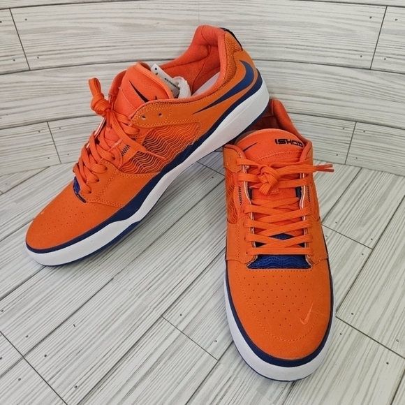 Nike SB Isod Wair Premium Skate Shoes in Orange Black and Blue Jay Size 12 NWOB - Picture 1 of 14
